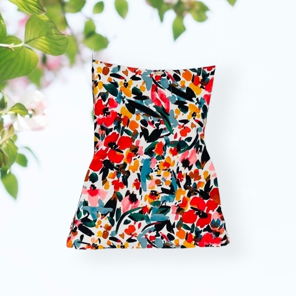 Anne Cole Sunset Flower Knot Bandeau M - Picture 5 of 8